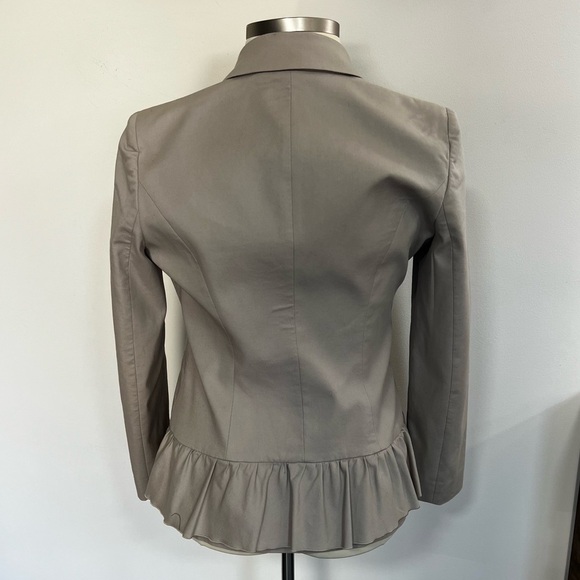 Red Valentino Ruffle Cotton Stretch Blazer Jacket - Picture 8 of 14